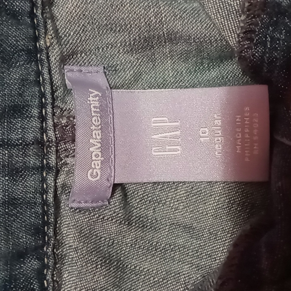 Gap Maternity 10 Reg White Button on Leg for Capri Conversion - Picture 6 of 7